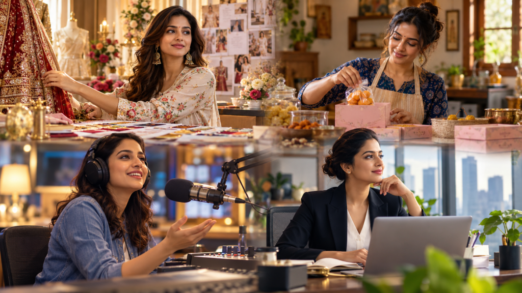 Hindi movies about women entrepreneurs showing Indian women in business, media, food, fashion, and professional careers