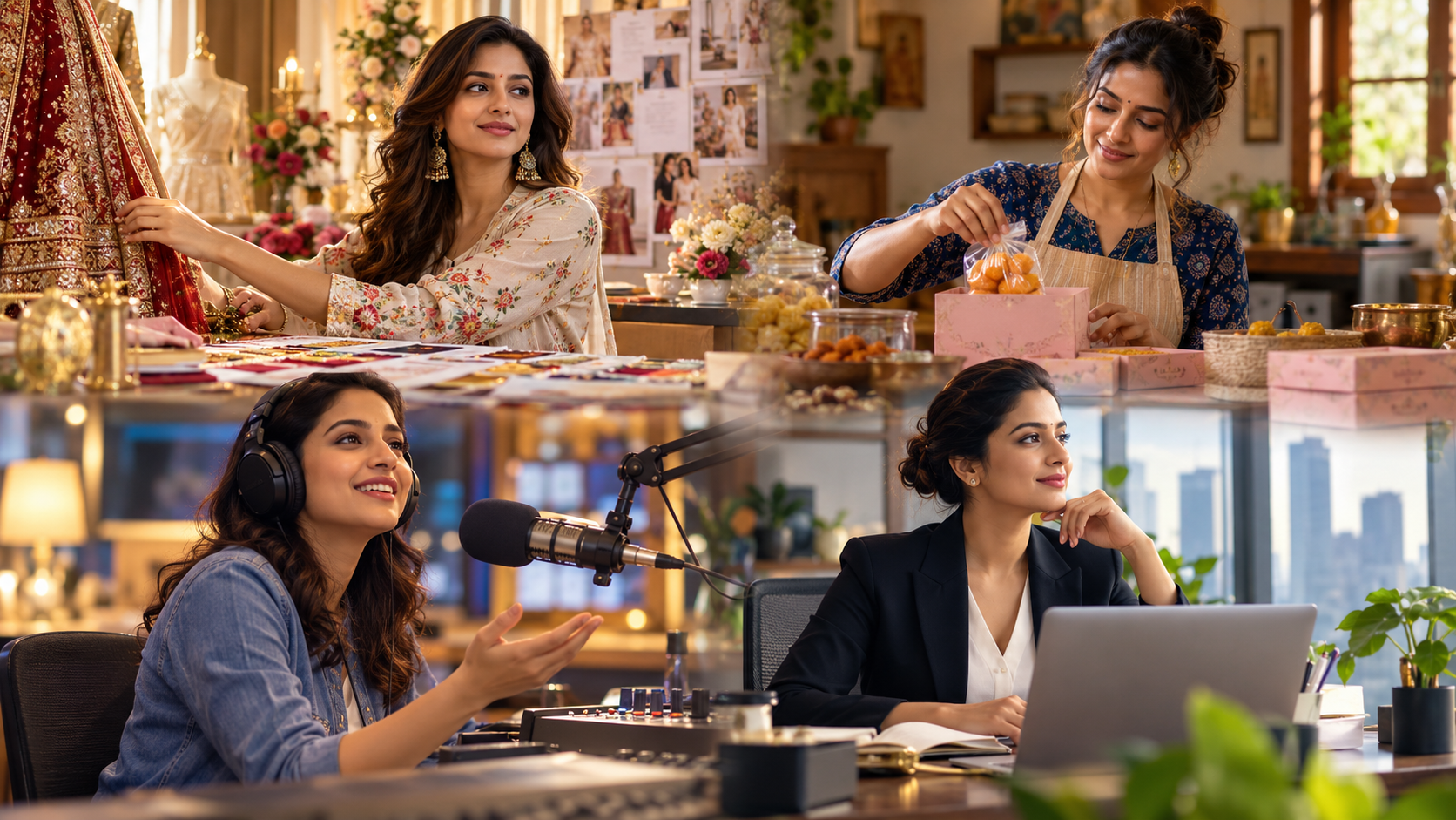 Hindi movies about women entrepreneurs showing Indian women in business, media, food, fashion, and professional careers