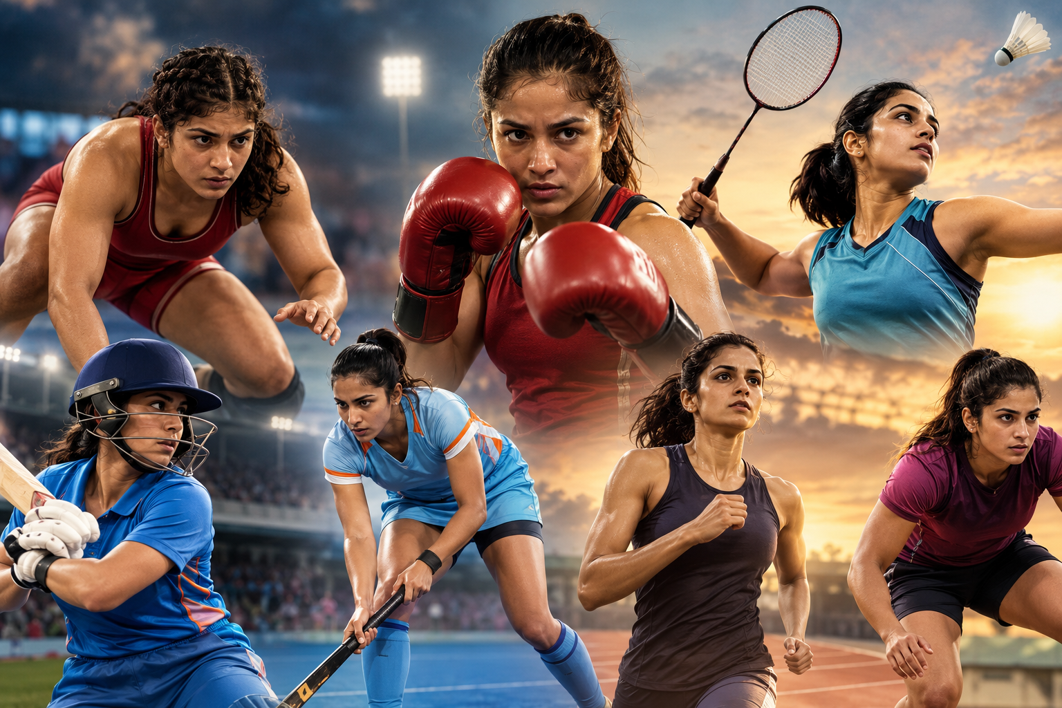 Hindi sports movies about female athletes featuring women in boxing, wrestling, cricket, hockey, badminton and running
